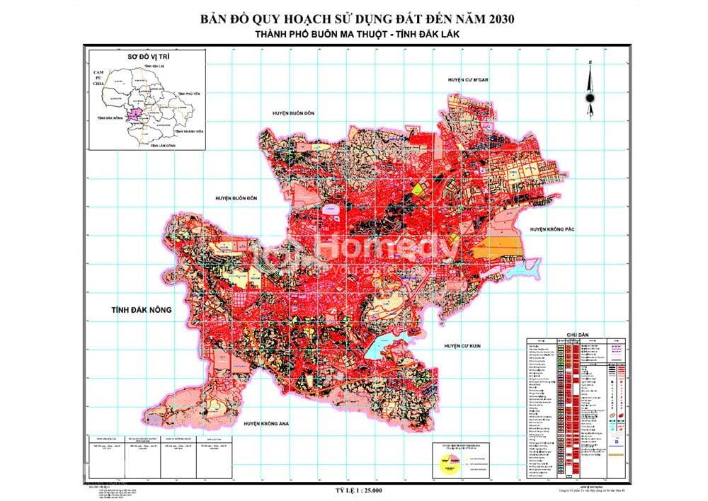 bản đồ quy hoạch Buôn Ma Thuột đến năm 2025