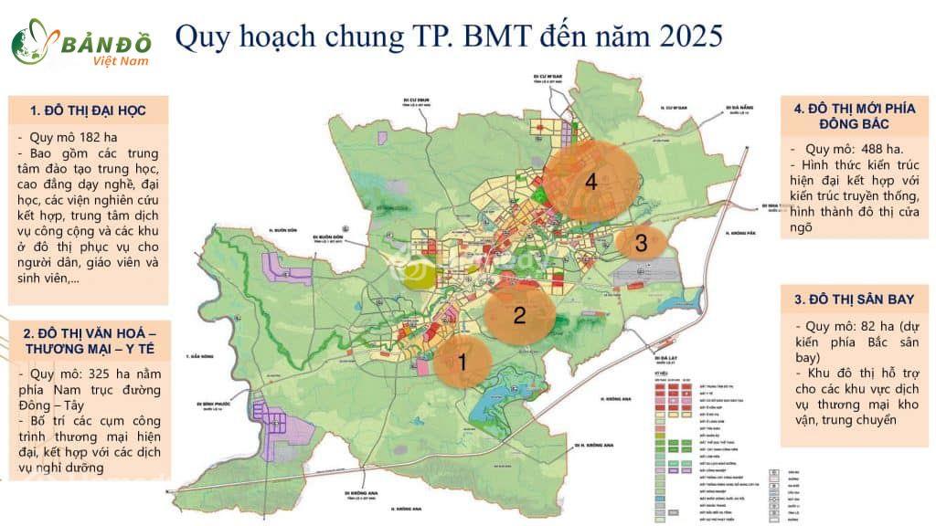 bản đồ quy hoạch Buôn Ma Thuột đến năm 2025