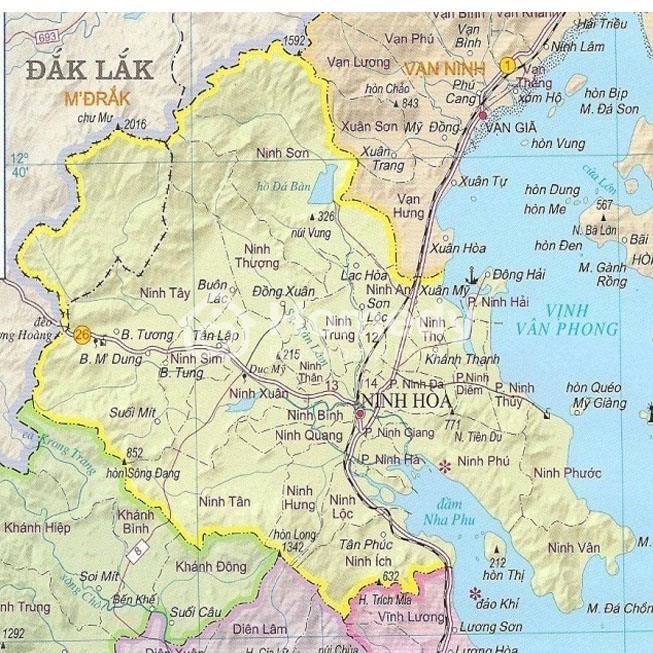 bản đồ quy hoạch thị xã Ninh Hòa