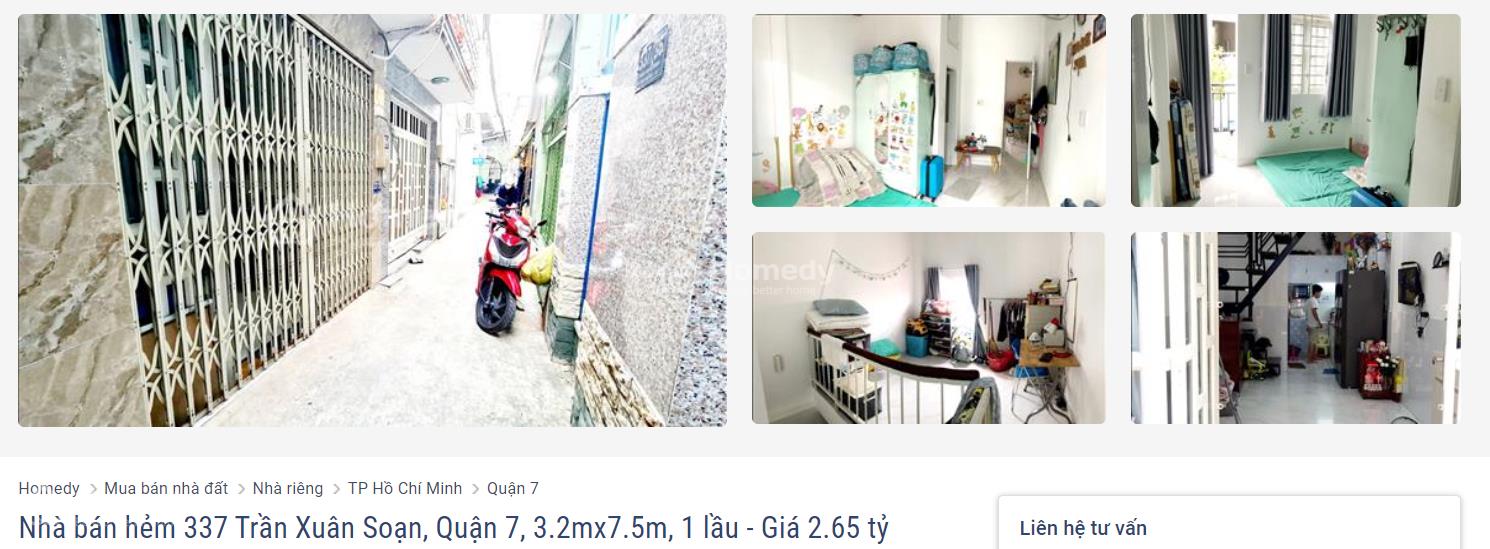 Tin rao bán nhà Quận 7 dưới 3 tỷ