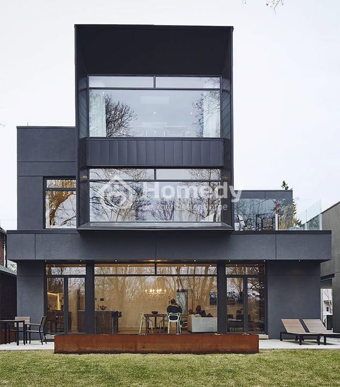 Mẫu nhà 3 tầng khung thép làm văn phòng