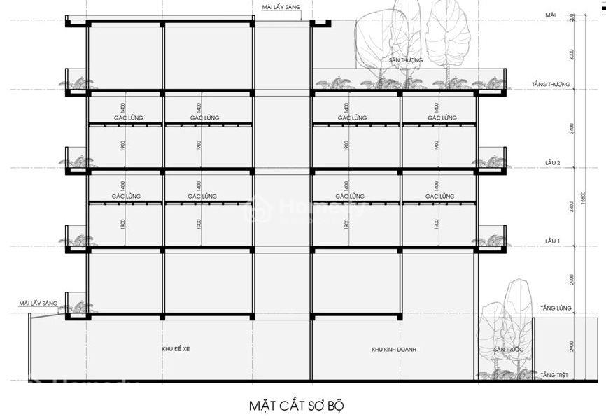 Bản vẽ thiết kế phòng trọ 2 tầng