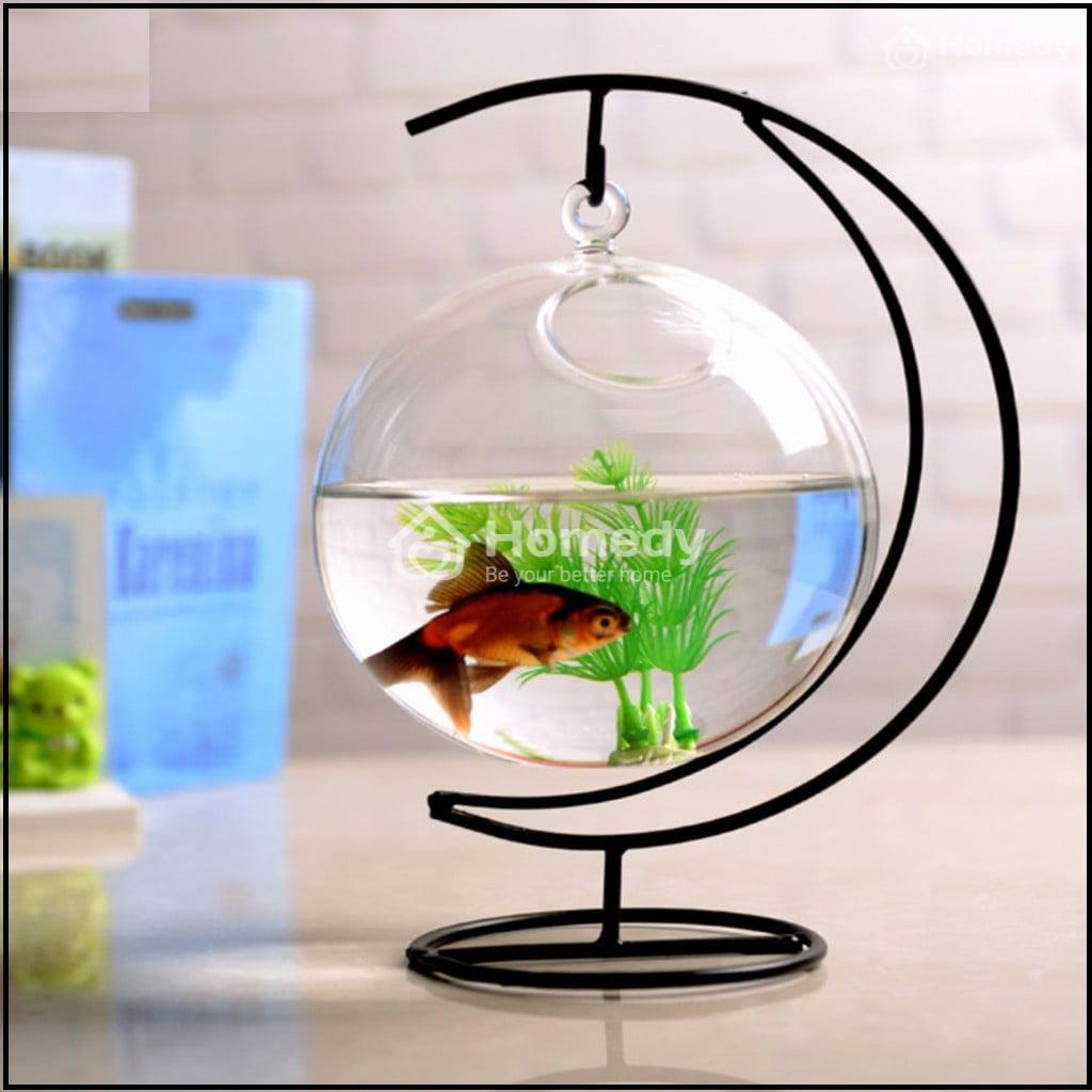Ý tưởng trang trí văn phòng làm việc bằng bể cá mini
