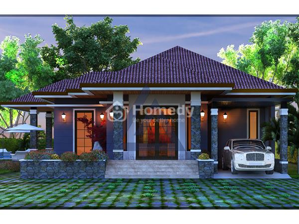 Biệt thự trệt mái thái