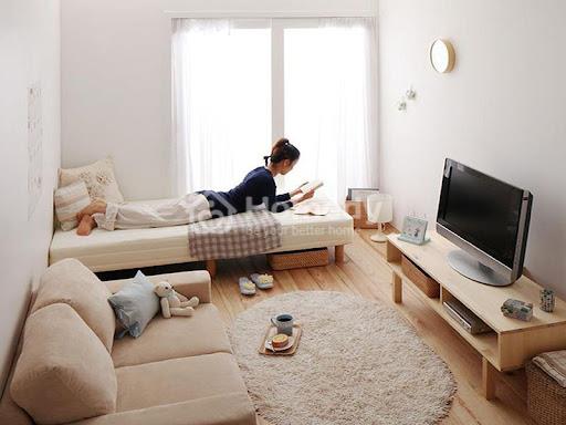 Cách trang trí phòng khách nhỏ 10m2 với màu sắc nhẹ nhàng