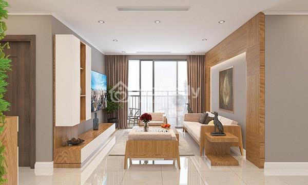 Phòng khách 10m2 thông ban công, logia