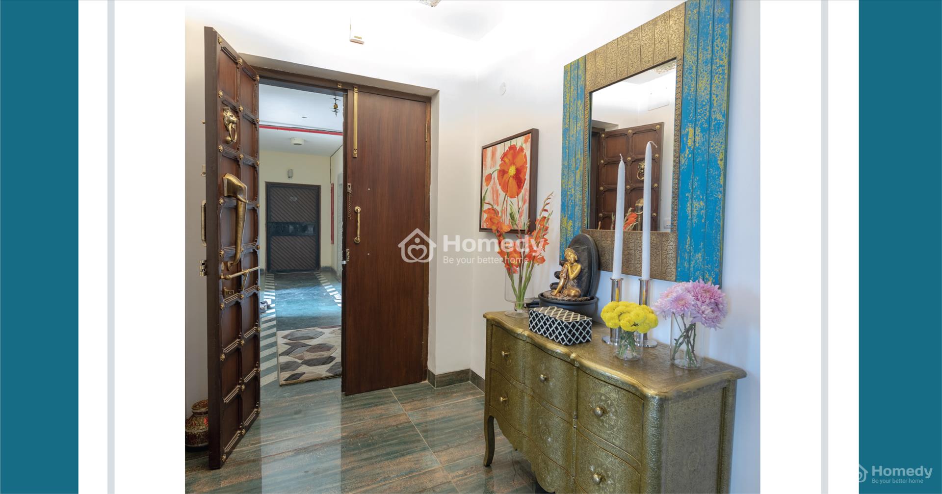 Cửa chính đối diện cửa sổ nhà hàng xóm
