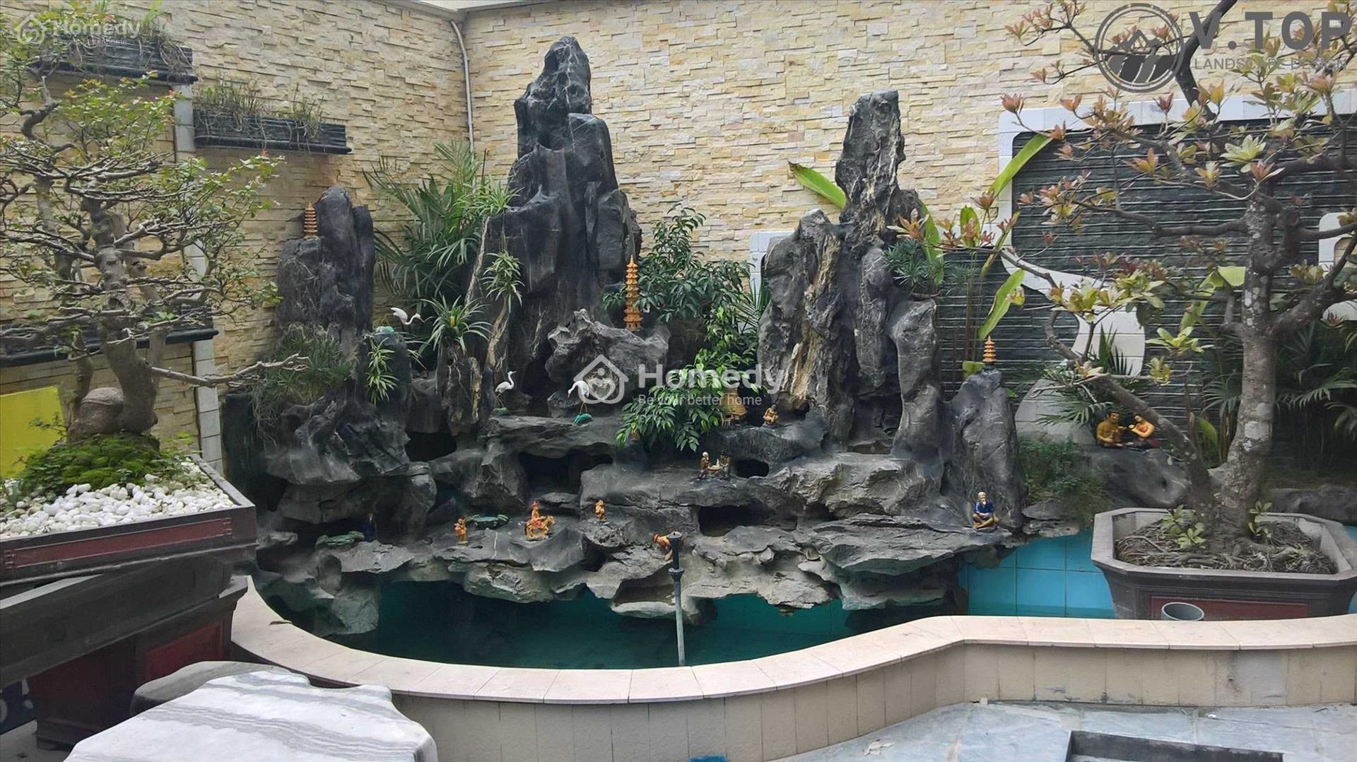 Phong thủy hòn non bộ ngoài trời đẹp