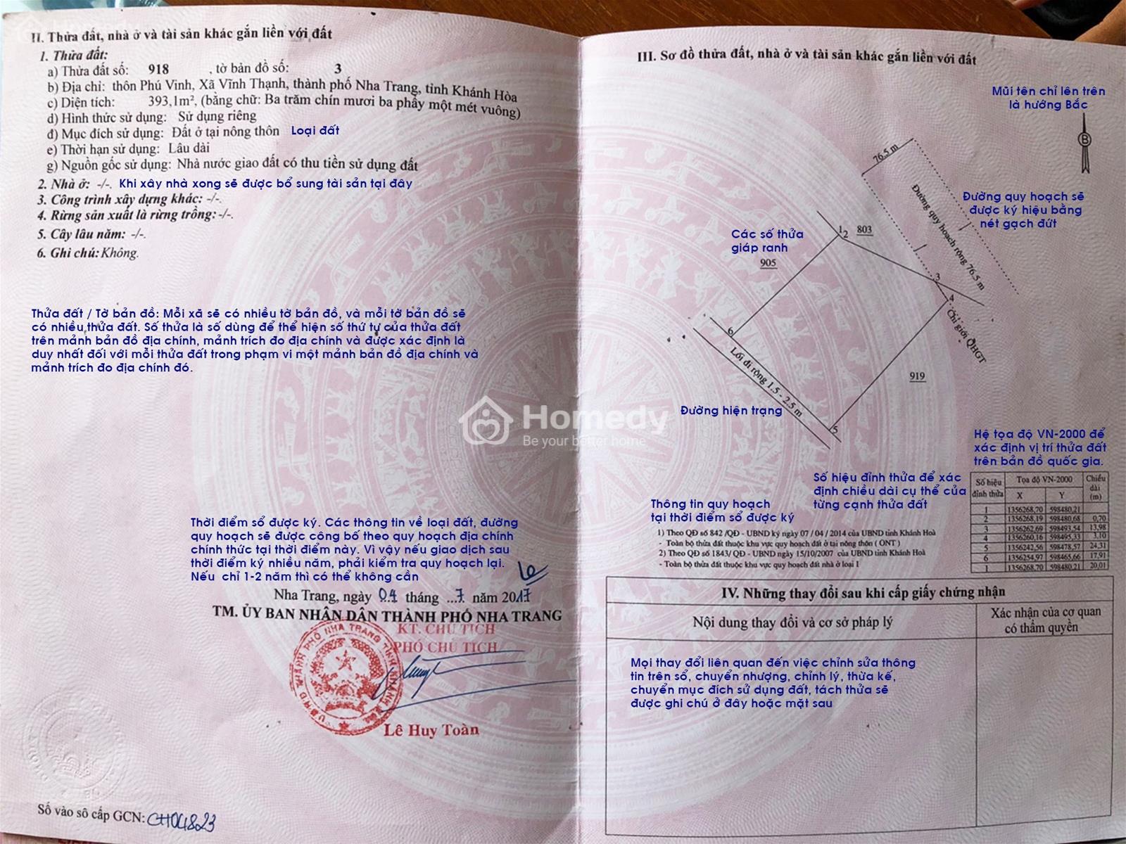 Cách đọc thông tin cơ bản trên sổ hồng, sổ đỏ