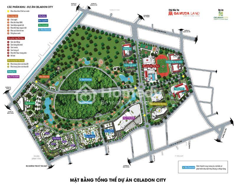 Mặt bằng tổng thể Khu đô thị Celadon City