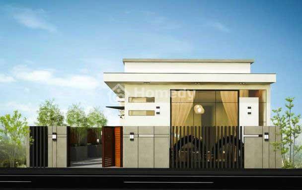 mặt tiền nhà ống đẹp 1 tầng