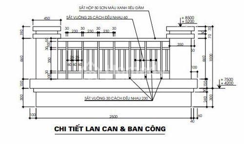 mẫu lan can ban công sắt hộp đẹp