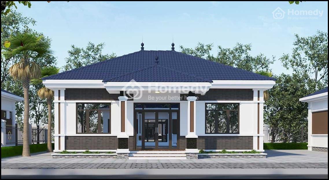 nhà cấp 4 mái nhật 3 phòng ngủ