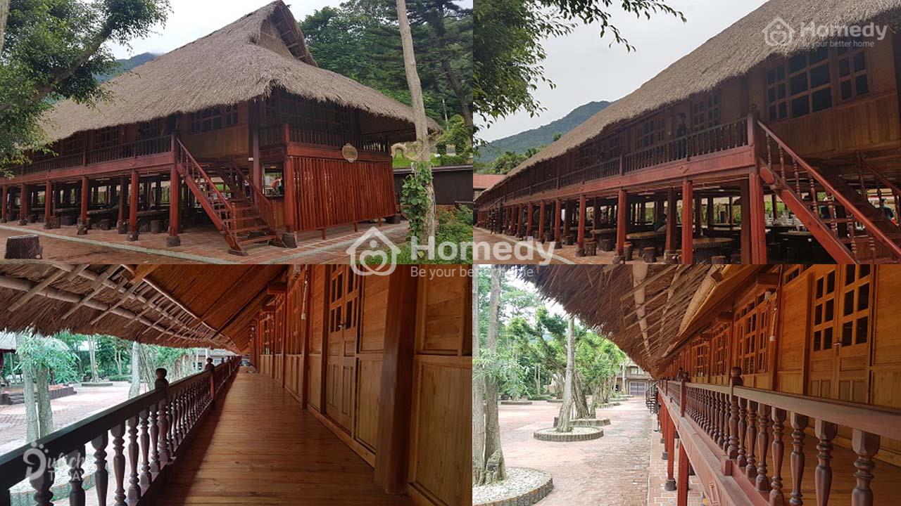 Mẫu nhà sàn gỗ trong khu resort, du lịch nghỉ dưỡng