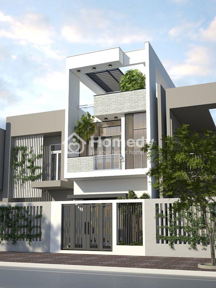 mẫu thiết kế nhà ống 2 tầng 5x20m