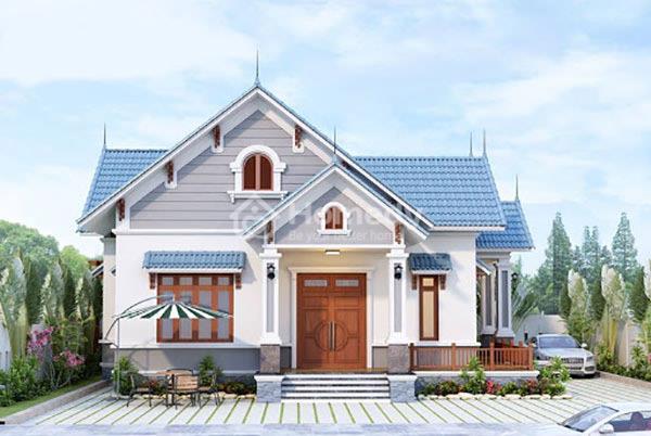 Thiết kế mẫu nhà cấp 4 120m2 mái bằng đẹp