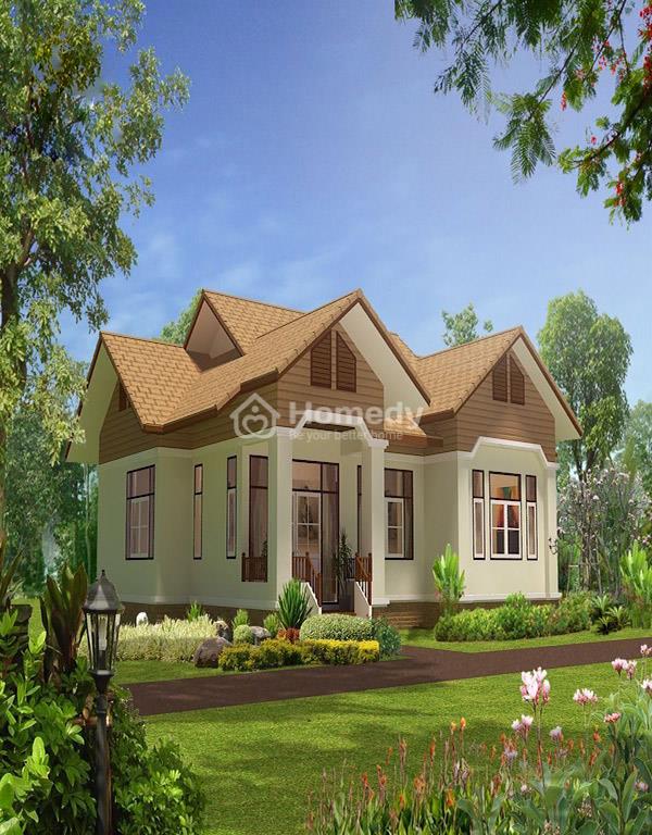 Thiết kế mẫu nhà cấp 4 120m2 mái bằng đẹp