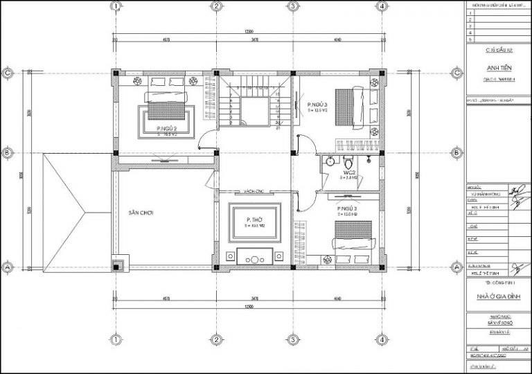 Mẫu nhà mái nhật 2 tầng 9x12m
