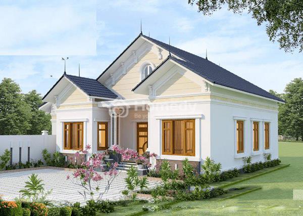 Nhà cấp 4 4 phòng ngủ hình chữ U