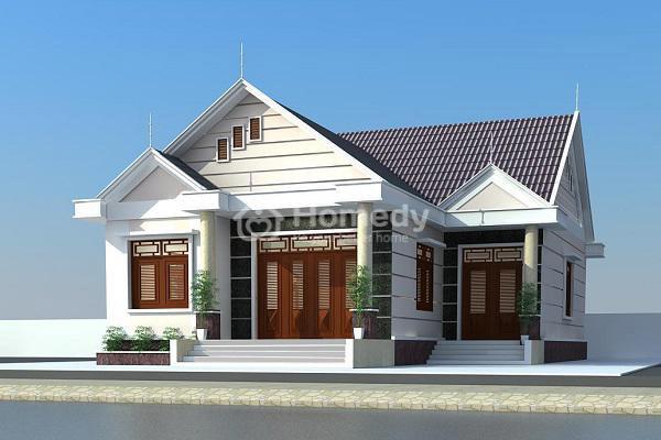 Nhà cấp 4 có 4 phòng ngủ rộng 100m2 có gác lửng
