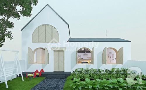 Nhà cấp 4 gác lửng 200 triệu mái vòm ấn tượng