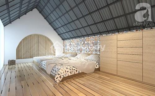 Nhà cấp 4 gác lửng 200 triệu mái vòm ấn tượng