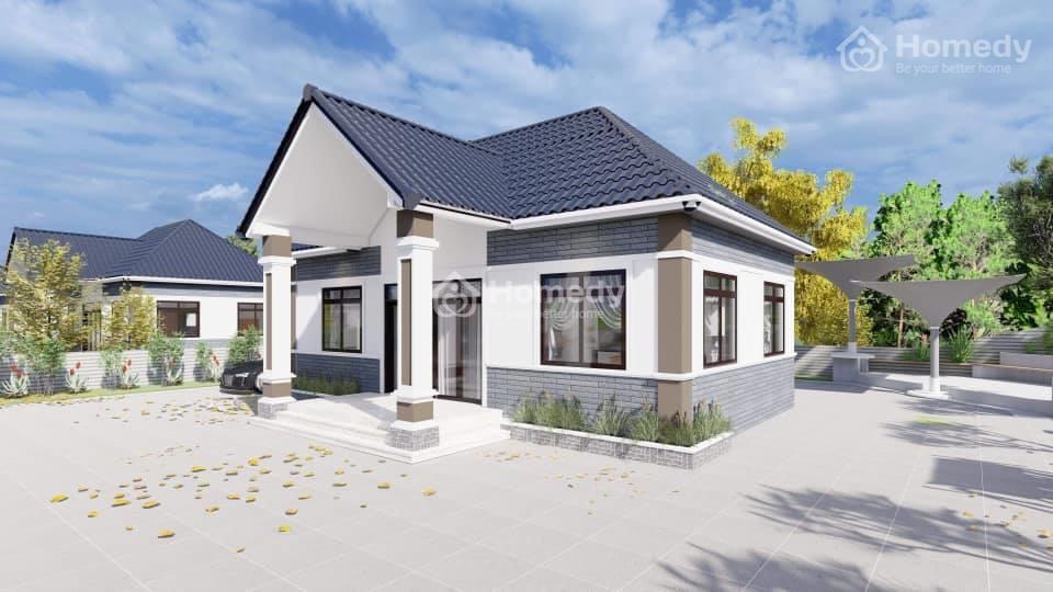 Kinh nghiệm thiết kế và xây dựng nhà cấp 4 mái nhật 4 phòng ngủ đẹp