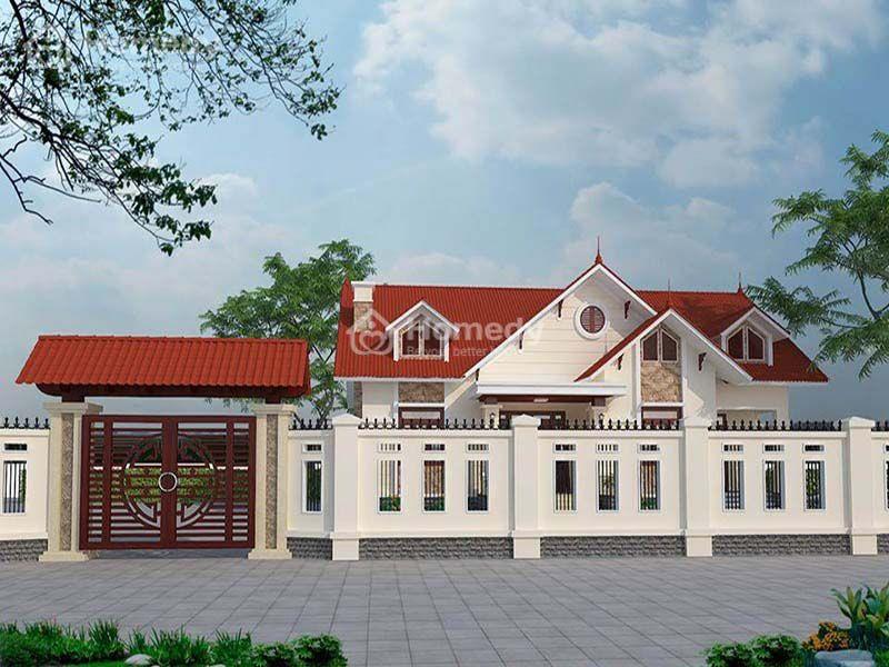 Mẫu nhà chữ L 1 tầng 4 phòng ngủ đẹp