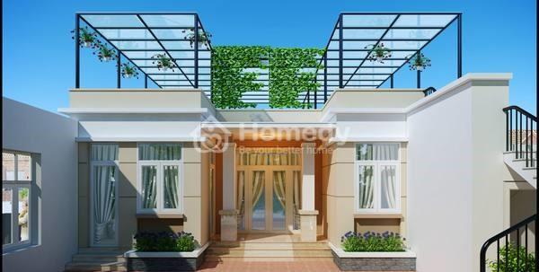 nhà chữ u mái bằng