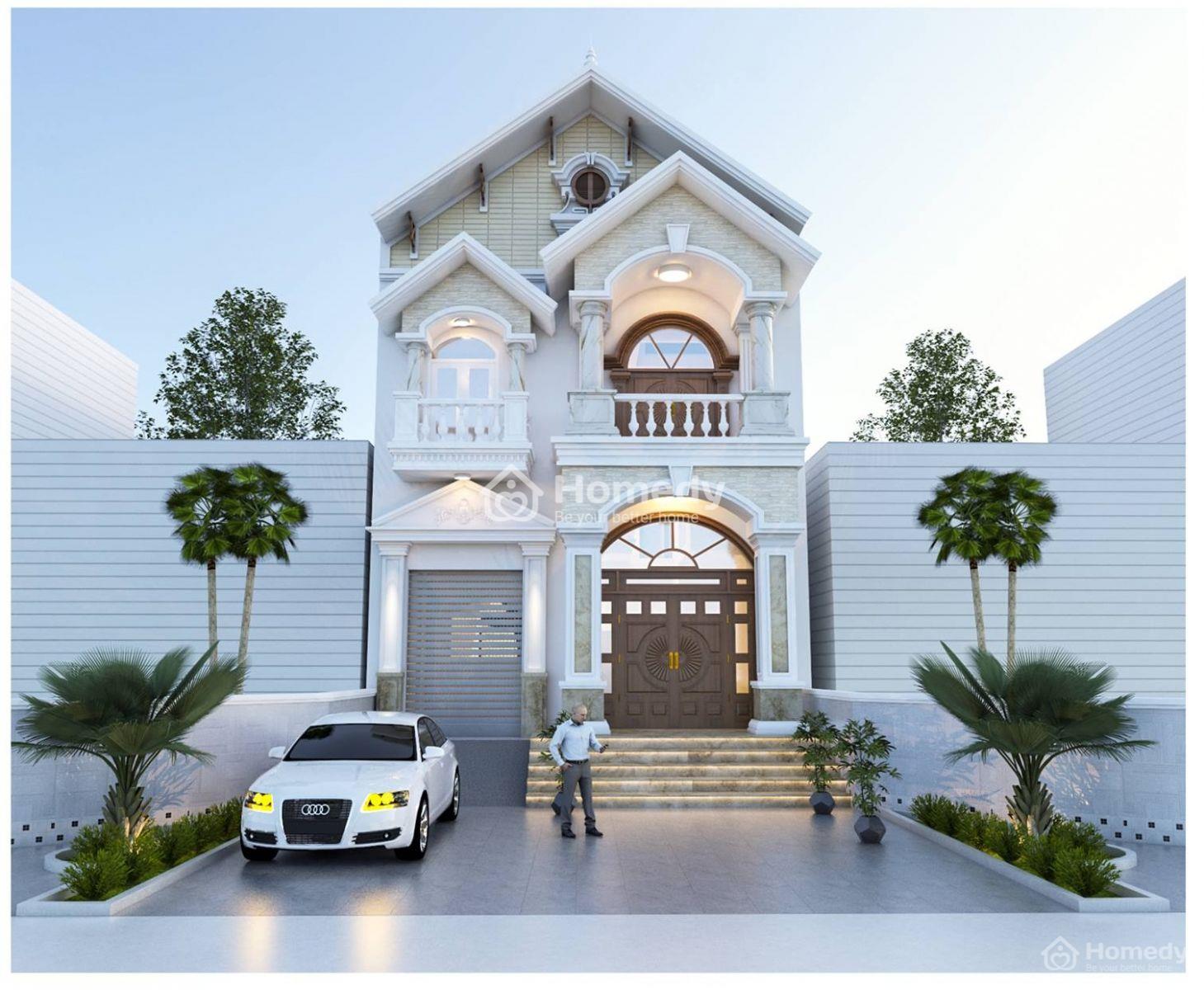 Nhà mặt phố đẹp mái thái