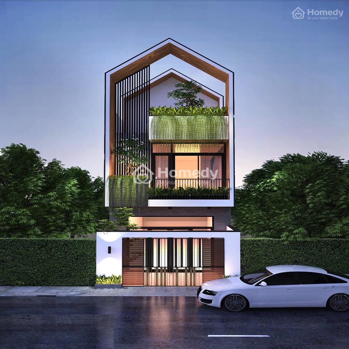 nhà ống 3 tầng 5x15m 4 phòng ngủ đẹp