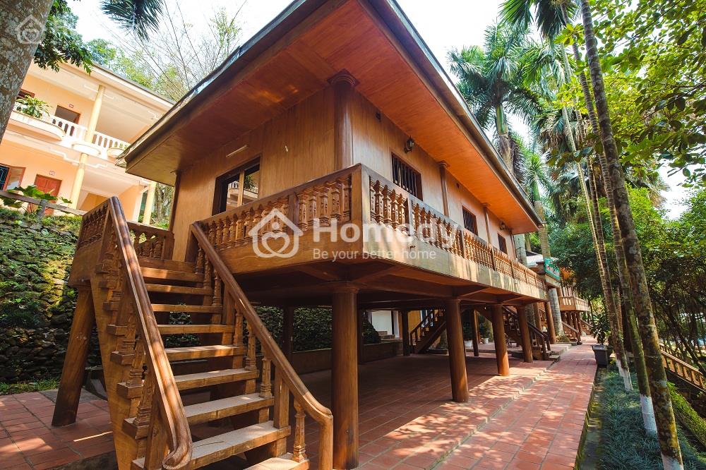 Mẫu nhà sàn gỗ đẹp ở Ao Vua