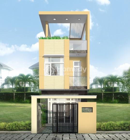 Màu nâu phối với màu vàng cho ngoại thất