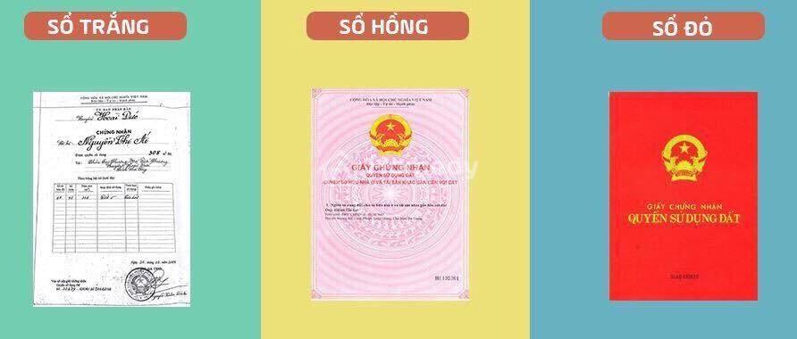 Phân biệt sổ trắng - sổ hồng - sổ đỏ - sổ xanh