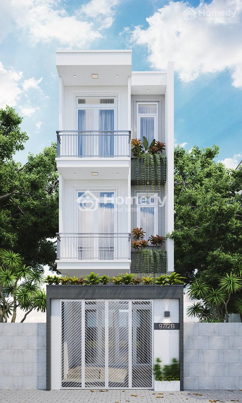 Màu sơn mặt tiền cho người mệnh Thủy