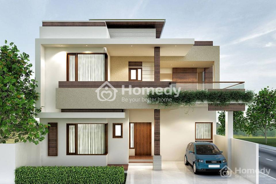 Màu sơn mặt tiền cho người mệnh Thủy màu trắng