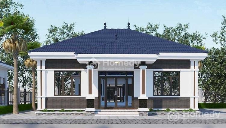 Sơn mặt tiền nhà màu trắng - đen