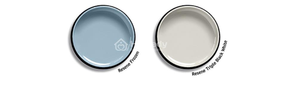 sơn mặt tiền nhà màu xanh dương