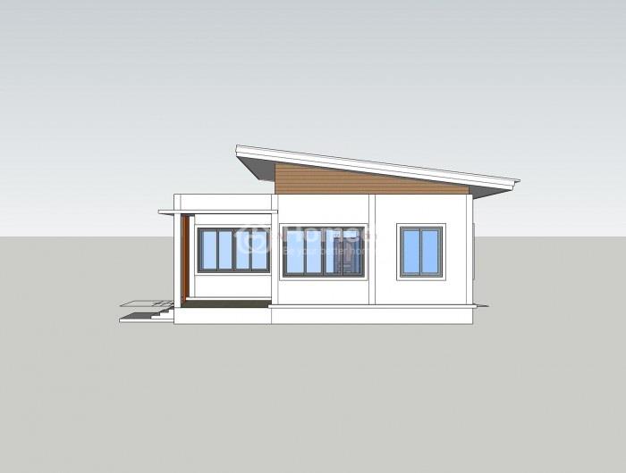 thiết kế nhà 1 tầng 2 phòng ngủ 80m2