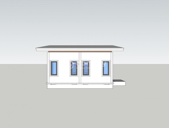 thiết kế nhà 1 tầng 2 phòng ngủ 80m2