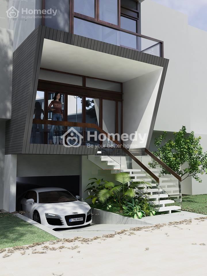 Thiết kế nhà 4×15 có gara dạng hầm
