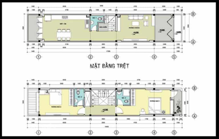 thiết kế phòng thờ nhà ống 2 tầng