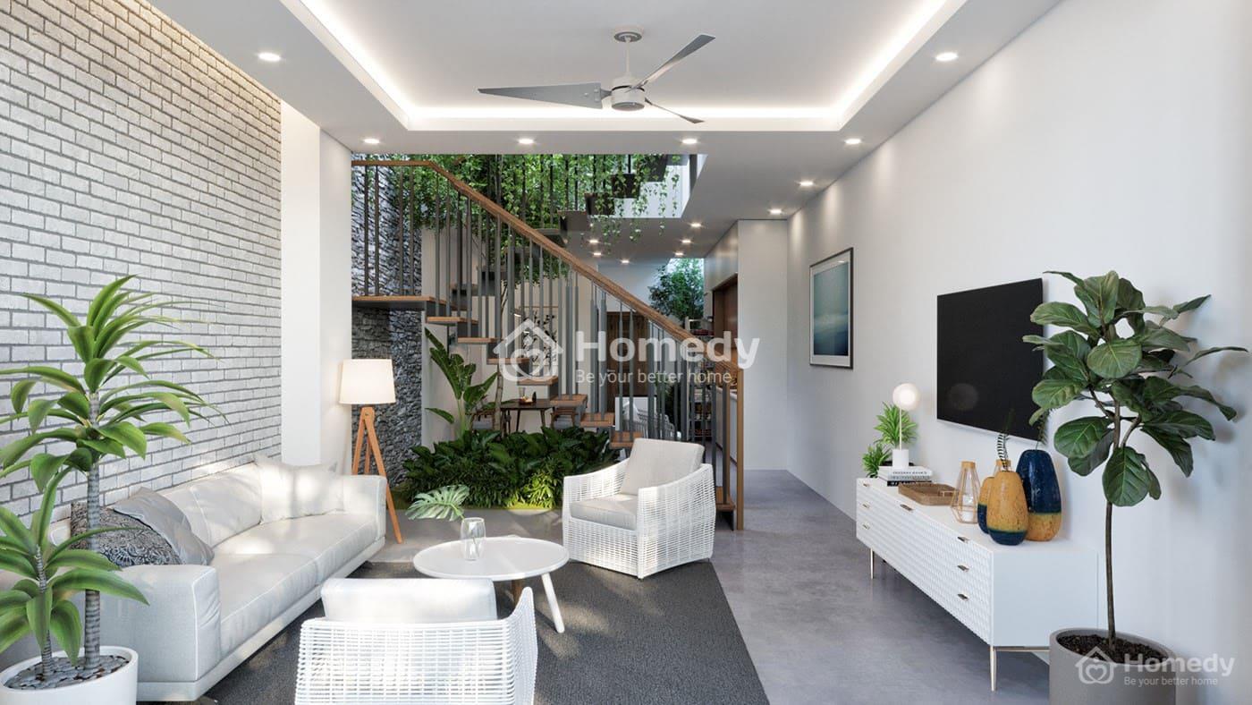 trang trí phòng khách nhà ống 4m