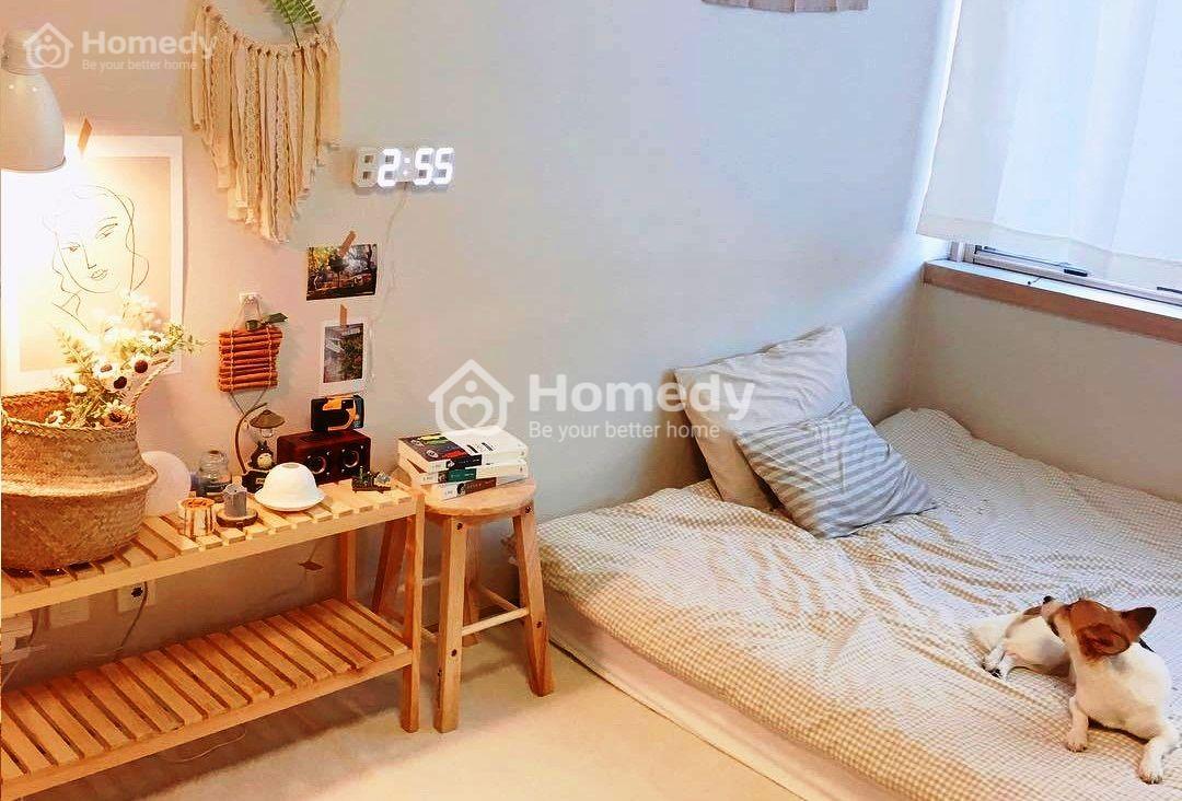 Trang trí phòng ngủ nhỏ cho nữ không giường theo phong cách Hàn Quốc