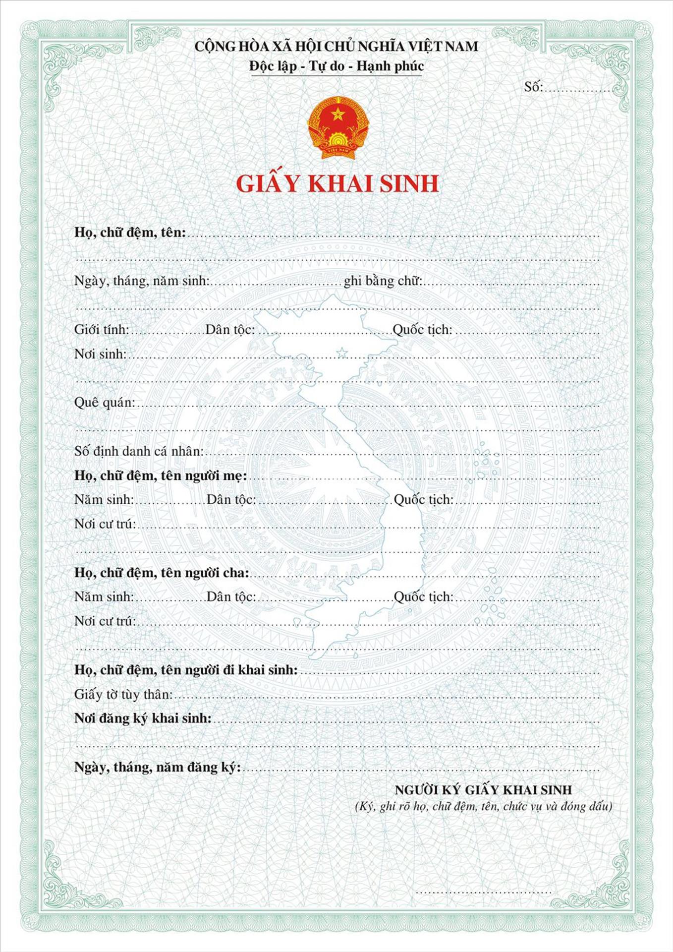 Hướng dẫn ghi quê quán trong giấy khai sinh