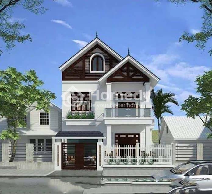 Mẫu nhà 2 tầng nông thôn 500 triệu mái Thái